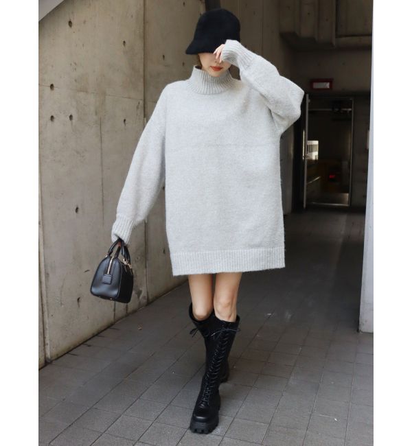 EVRIS「ハイネックルーズニットワンピース」|ワンピース|