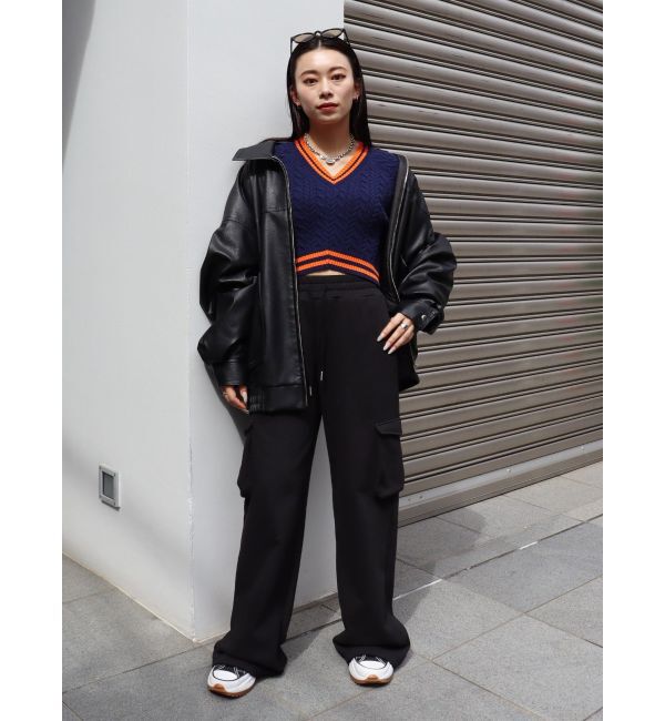 EVRIS「ショートケーブルニットトップス」|ニット・セーター|