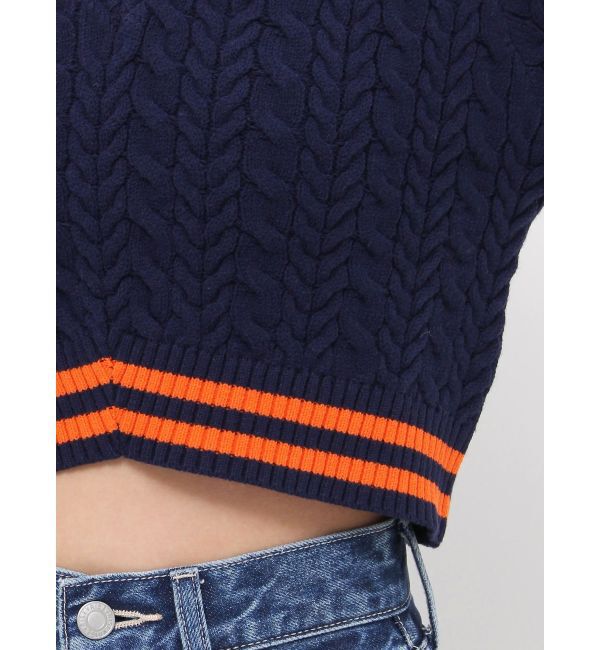 EVRIS「ショートケーブルニットトップス」|ニット・セーター|