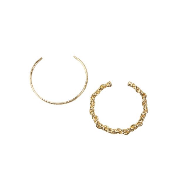 EVRIS「DOUBLE CHAIN バングル」|ブレスレット・バングル|ゴールド