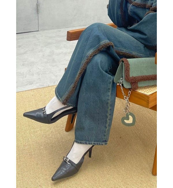 EVRIS「ボアステッチワイドデニムパンツ【セットアップ着用可能】」|デニム|