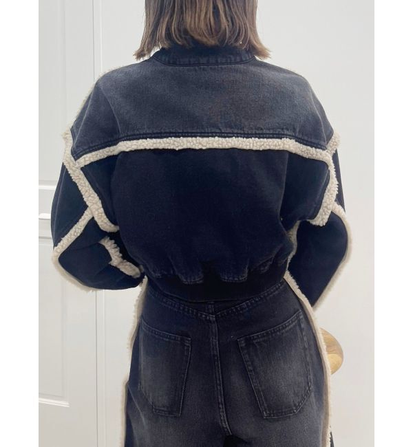 EVRIS「ボアステッチワイドデニムパンツ【セットアップ着用可能】」|デニム|