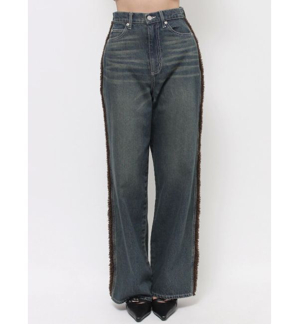 EVRIS「ボアステッチワイドデニムパンツ【セットアップ着用可能】」|デニム|