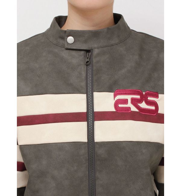 EVRIS「バイカーグラフィックオーバーサイズブルゾン」|ブルゾン・スタジャン|