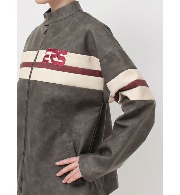 EVRIS「バイカーグラフィックオーバーサイズブルゾン」|ブルゾン・スタジャン|