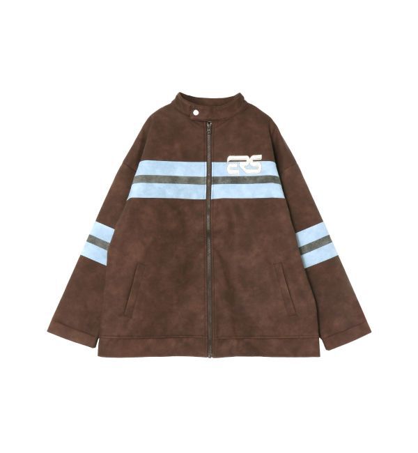 EVRIS「バイカーグラフィックオーバーサイズブルゾン」|ブルゾン・スタジャン|