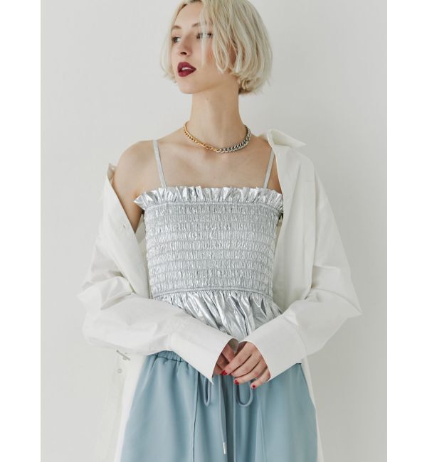 jouetie「メタリックシャーリングビスチェ【セットアップ対応】」|キャミソール|