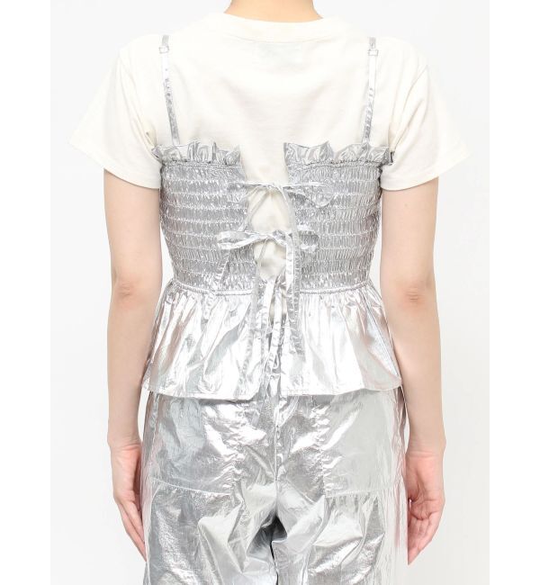 jouetie「メタリックシャーリングビスチェ【セットアップ対応】」|キャミソール|