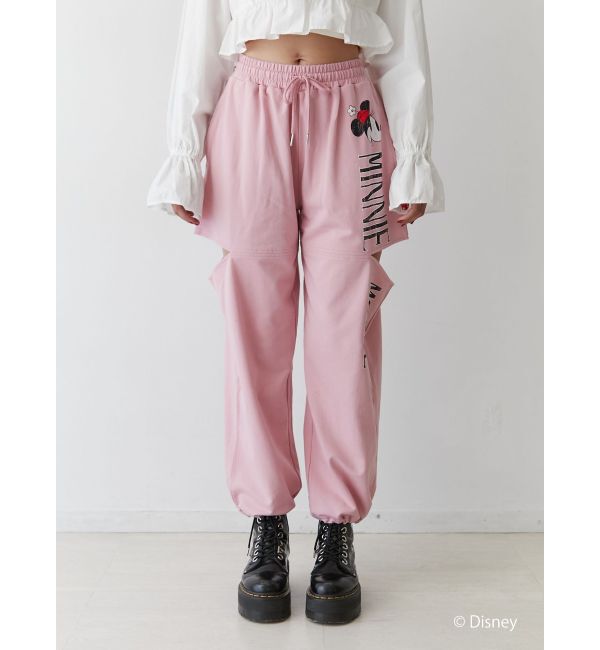 jouetie「【ミッキー＆ミニー】ロゴスリットスウェットパンツ【セットアップ対応】」|その他|
