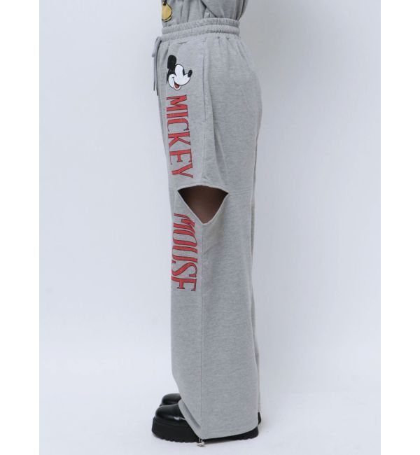 jouetie「【ミッキー＆ミニー】ロゴスリットスウェットパンツ【セットアップ対応】」|その他|
