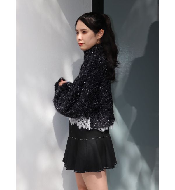 jouetie「レースドッキングニット」|ニット・セーター|