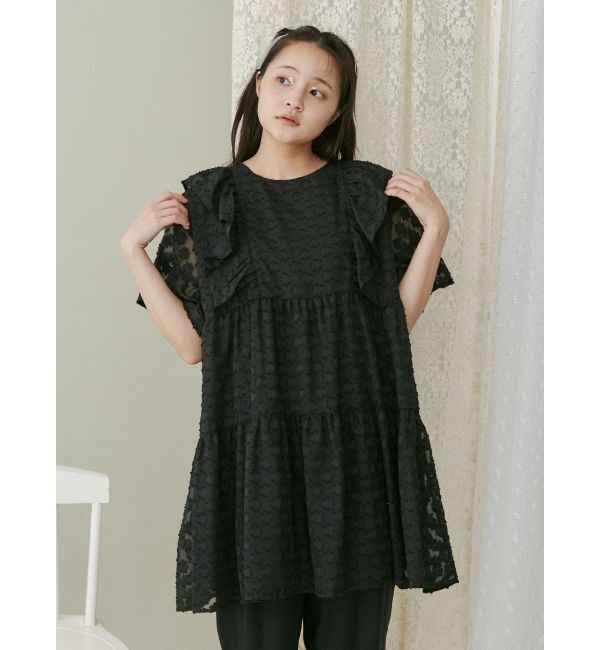 merry jenny「flower dot ティアードミニワンピース」|ワンピース|