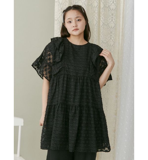 merry jenny「flower dot ティアードミニワンピース」|ワンピース|