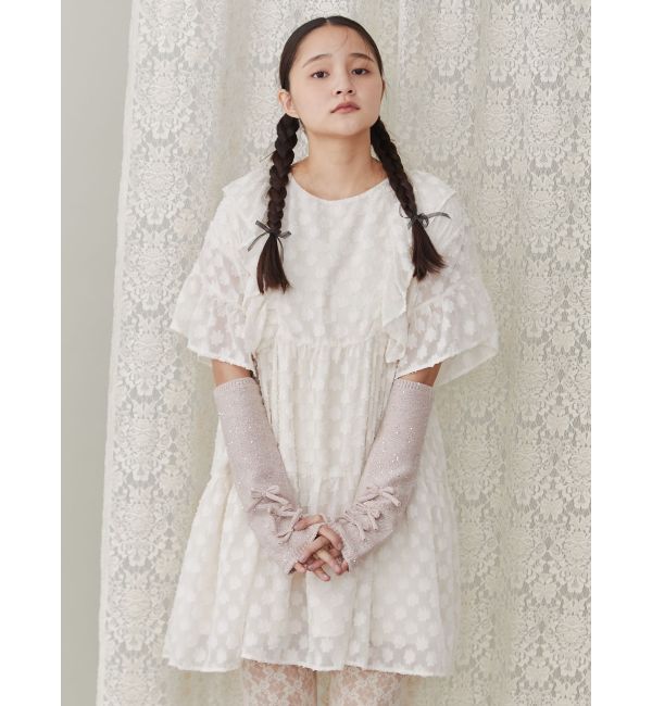 merry jenny「flower dot ティアードミニワンピース」|ワンピース|
