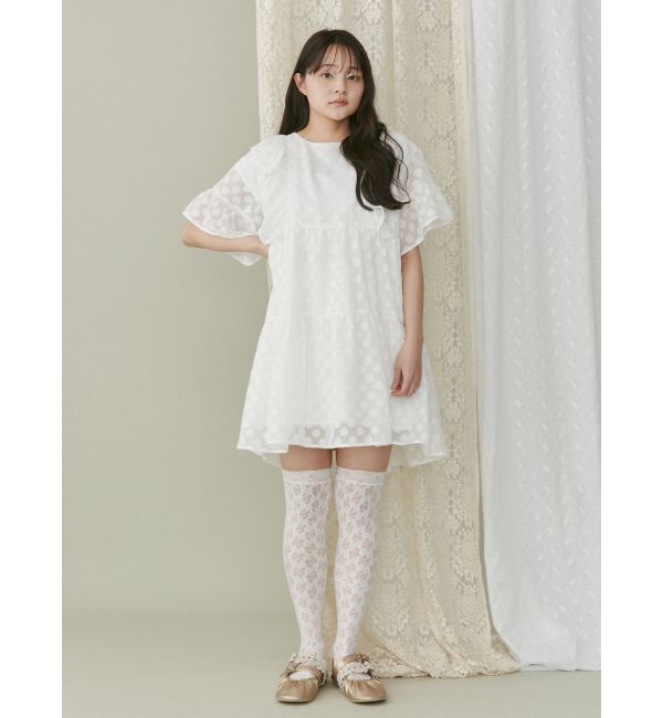 merry jenny「flower dot ティアードミニワンピース」|ワンピース|