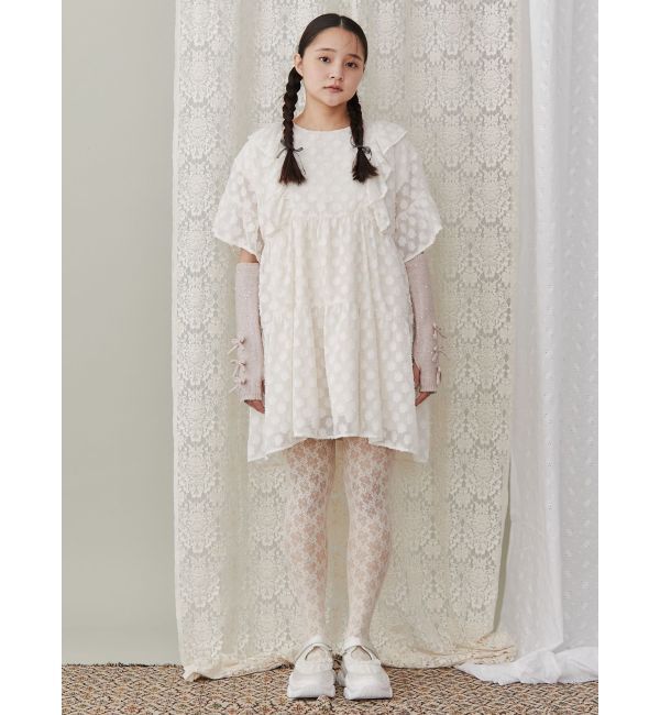 merry jenny「flower dot ティアードミニワンピース」|ワンピース|