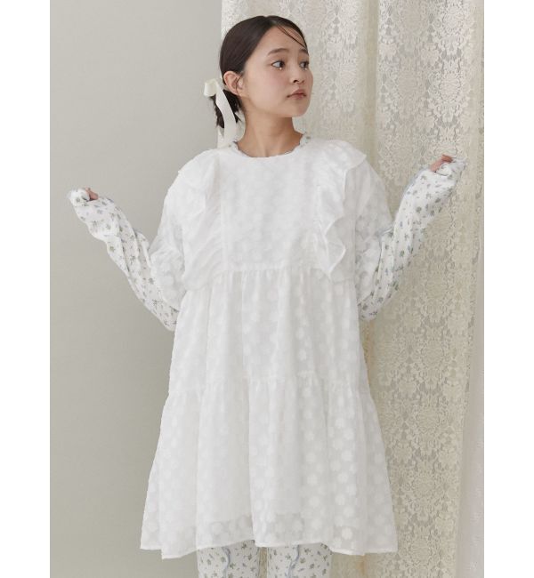 merry jenny「flower dot ティアードミニワンピース」|ワンピース|