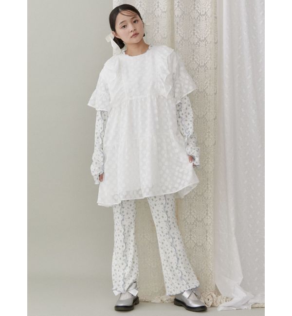 merry jenny「flower dot ティアードミニワンピース」|ワンピース|