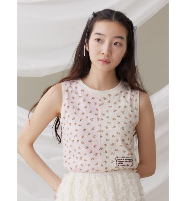 merry jenny「floral&times;floralカットタンクトップ」|タンクトップ|