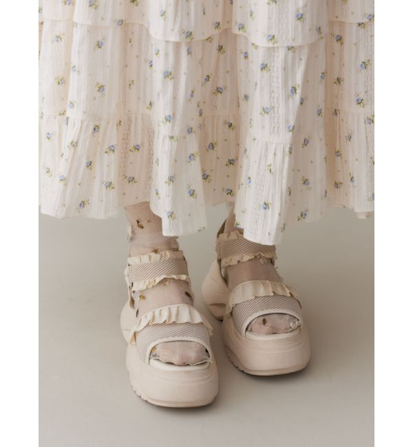 merry jenny「フリルメッシュスニーカーサンダル」|サンダル|