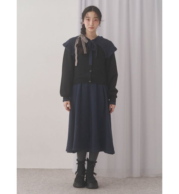 merry jenny「ケープリボンニットワンピース」|ワンピース|