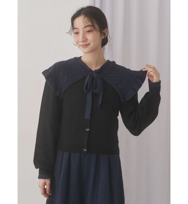 merry jenny「ケープリボンニットワンピース」|ワンピース|