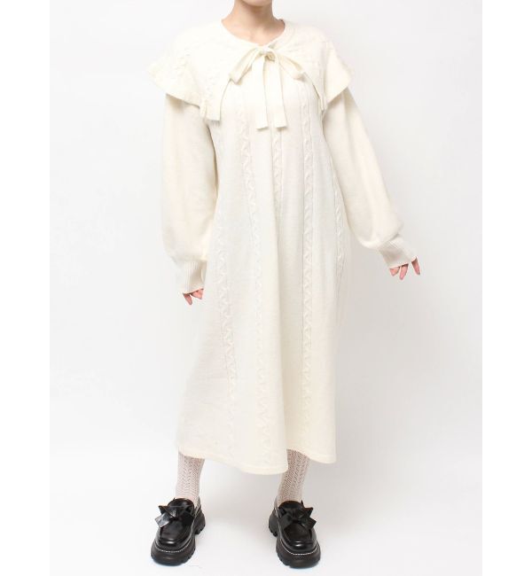 merry jenny「ケープリボンニットワンピース」|ワンピース|