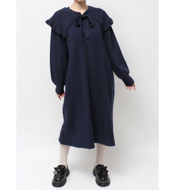 merry jenny「ケープリボンニットワンピース」|ワンピース|