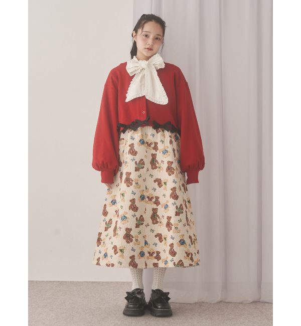 merry jenny「リボンたっぷりスナップカーディガン」|カーディガン|