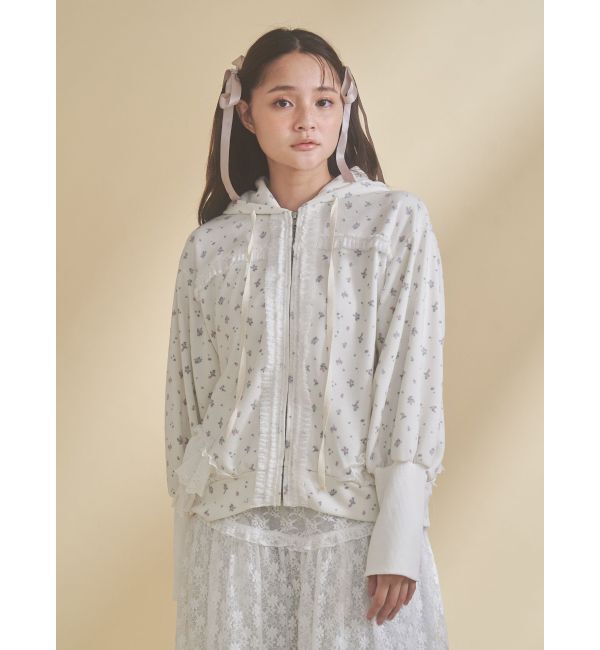 merry jenny「frill lace puff hoodie」|スウェット・ジャージ|