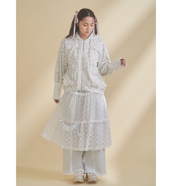 merry jenny「frill lace puff hoodie」|スウェット・ジャージ|