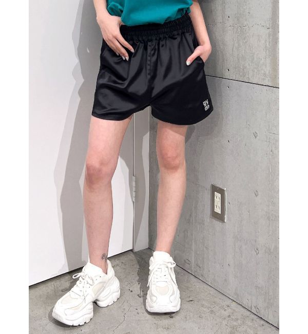 GYDA「Square gydaサテンパンツ」|その他|ブラック