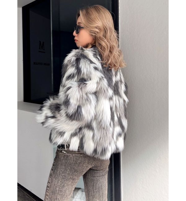 GYDA「レイヤードエコファーライダースジャケット」|ライダースジャケット|