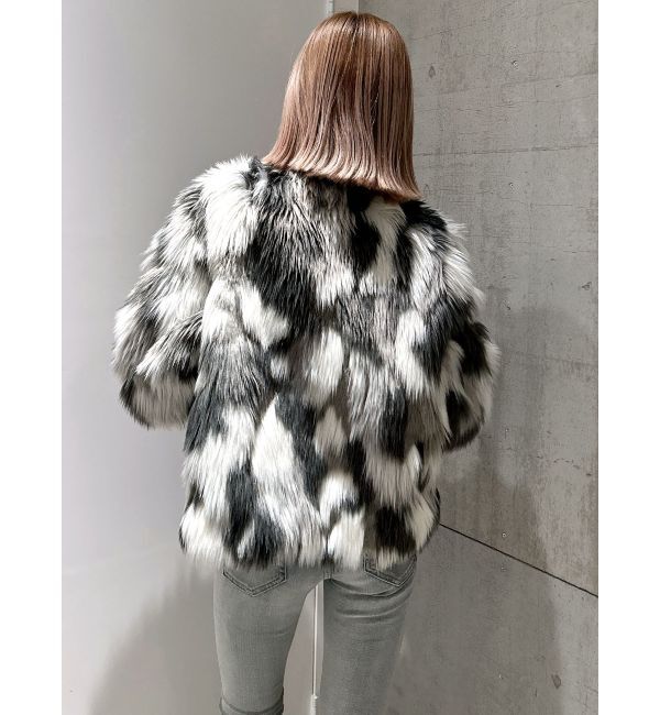 GYDA「レイヤードエコファーライダースジャケット」|ライダースジャケット|