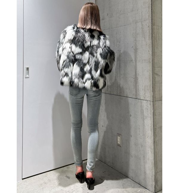 GYDA「レイヤードエコファーライダースジャケット」|ライダースジャケット|