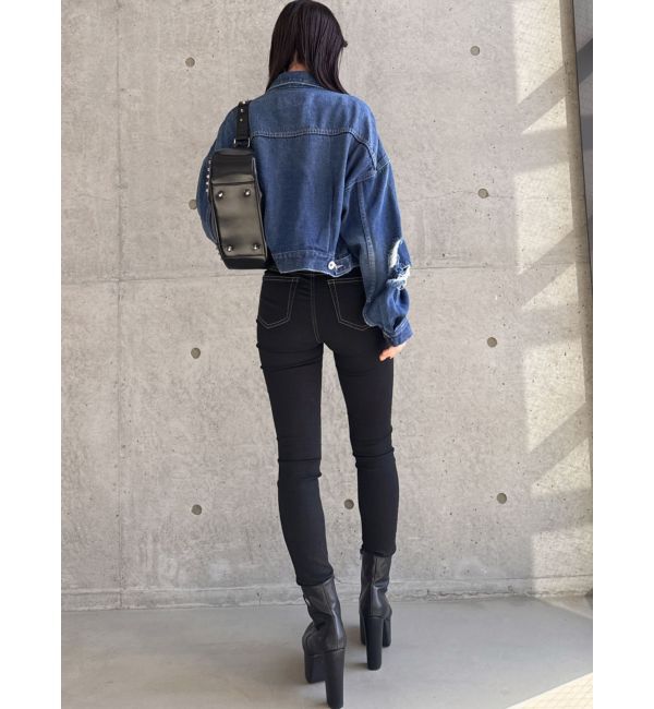 GYDA「ダメージSOFTデニムGジャン」|ブルゾン・スタジャン|