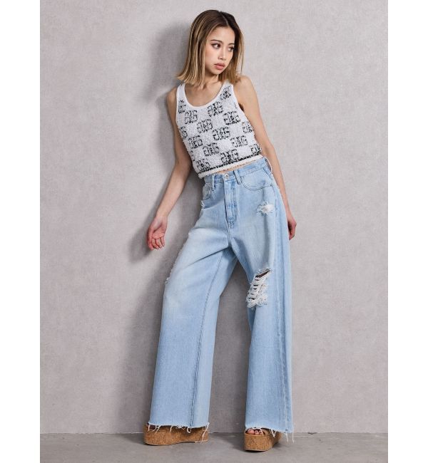 GYDA「Symmetry GYDA パイルニットトップス」|ニット・セーター|