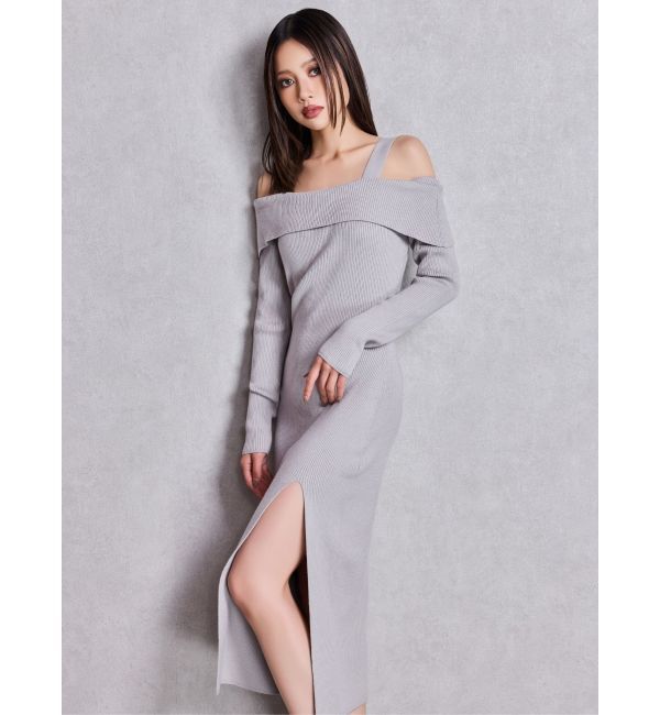 GYDA「オフショルニットLONGワンピース」|ワンピース|