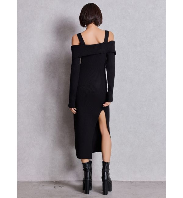 GYDA「オフショルニットLONGワンピース」|ワンピース|