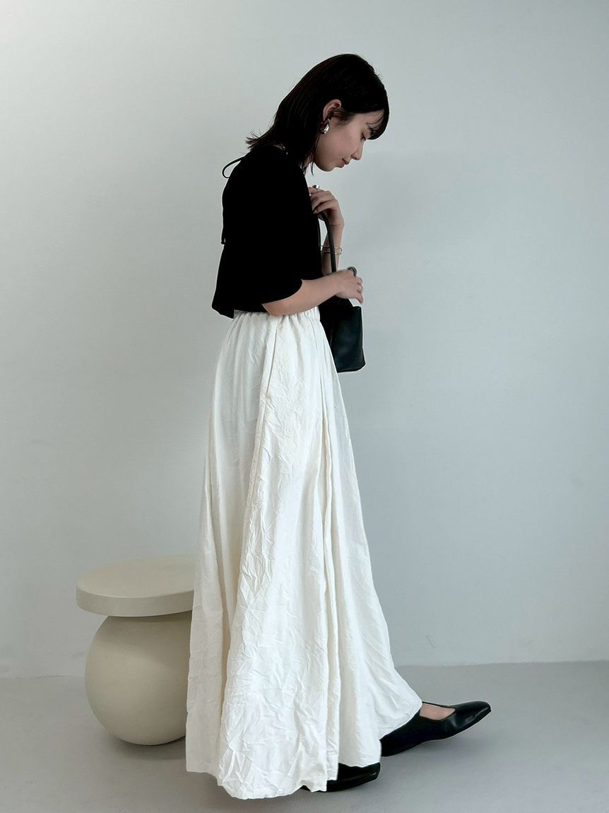 Mila Owen「マキシウエストドロストワッシャーバルーンスカート」|スカート|