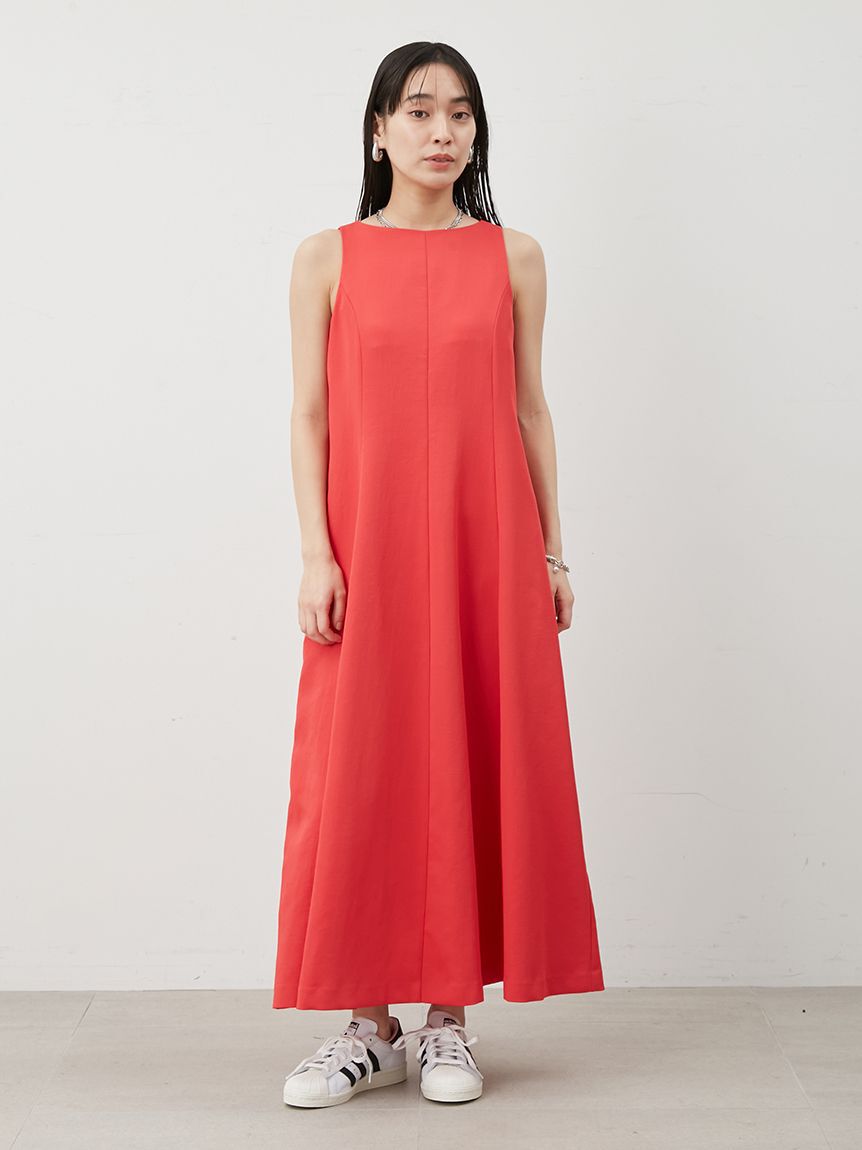 Mila Owen「ドライタッチサテンソリッドワンピース」|ワンピース|