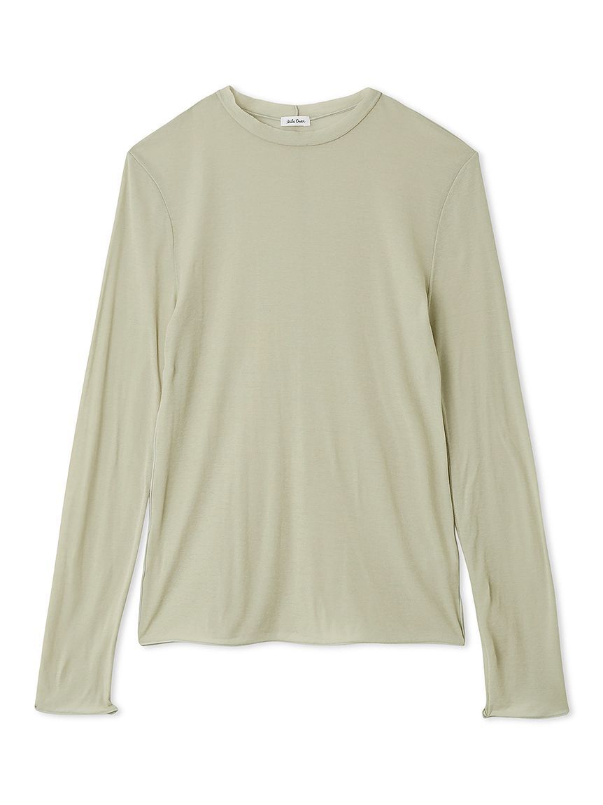 Mila Owen「コットン100％クルーネックシアーロンT」|Tシャツ・カットソー|