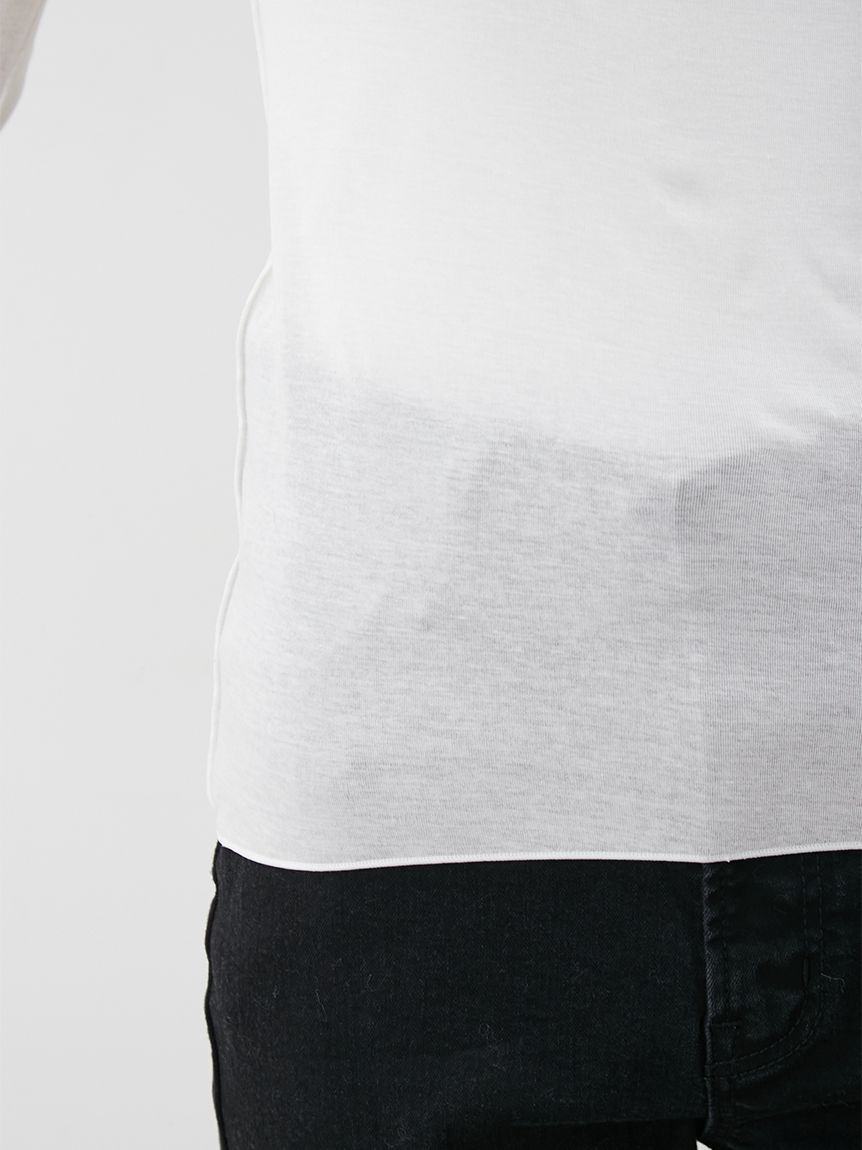 Mila Owen「コットン100％クルーネックシアーロンT」|Tシャツ・カットソー|