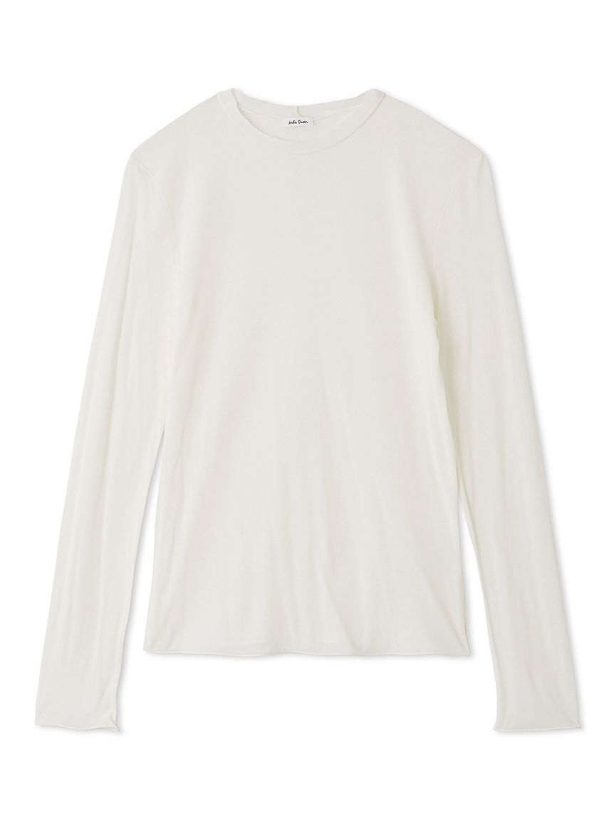 Mila Owen「コットン100％クルーネックシアーロンT」|Tシャツ・カットソー|