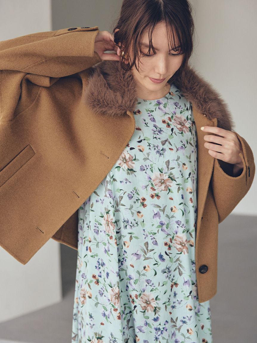 Mila Owen「2wayファーカラーリバーショートコート」|チェスターコート|