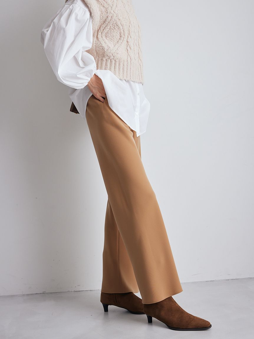 Mila Owen「ウエストゴムイージーワイドパンツ」|チノ|