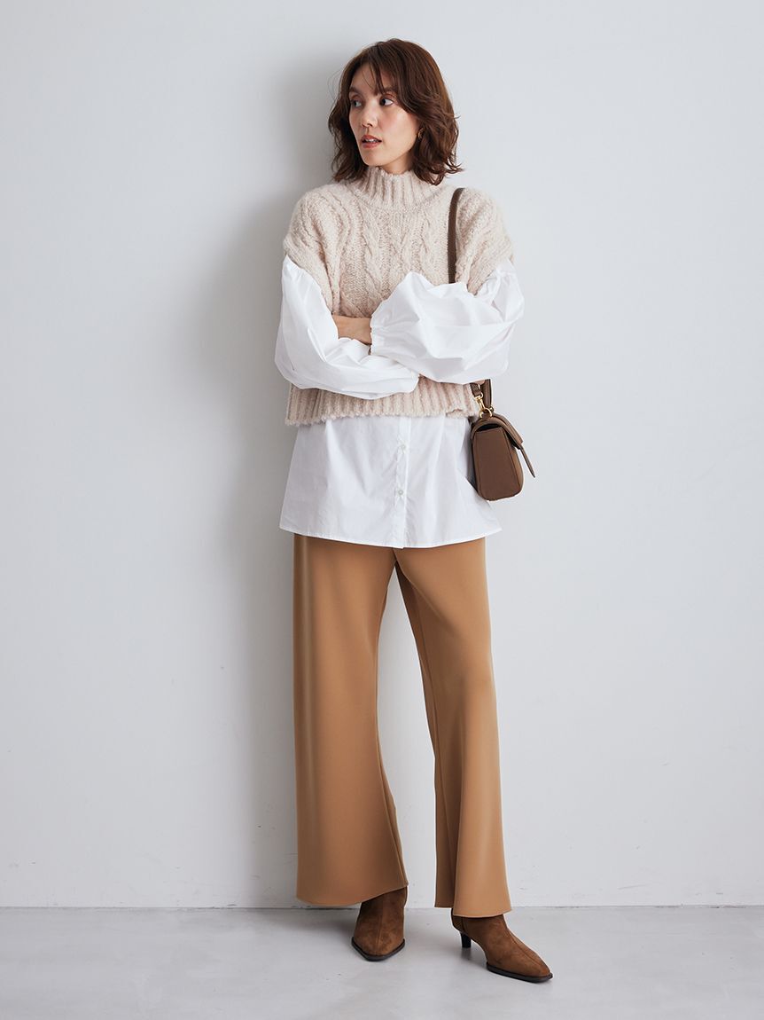 Mila Owen「ウエストゴムイージーワイドパンツ」|チノ|