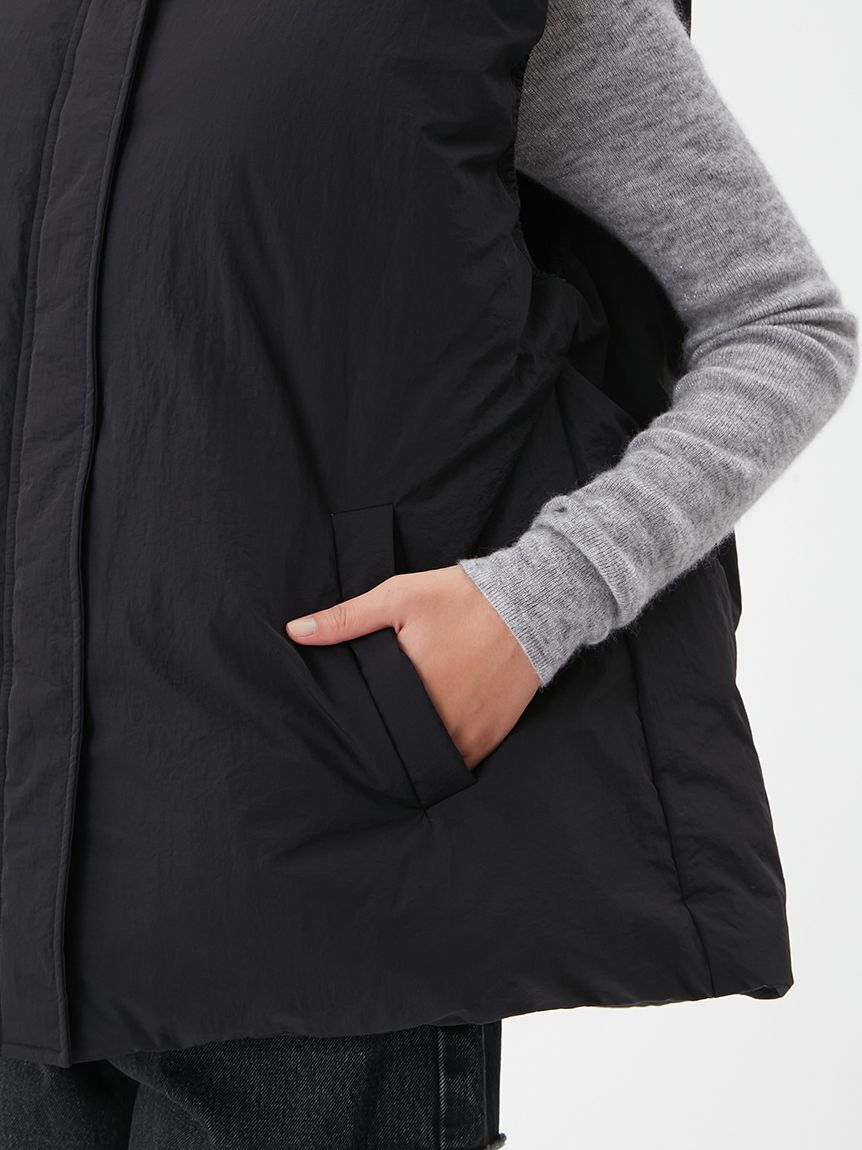 Mila Owen「ボア衿リサイクルダウンベスト」|ダウンベスト・ベスト|