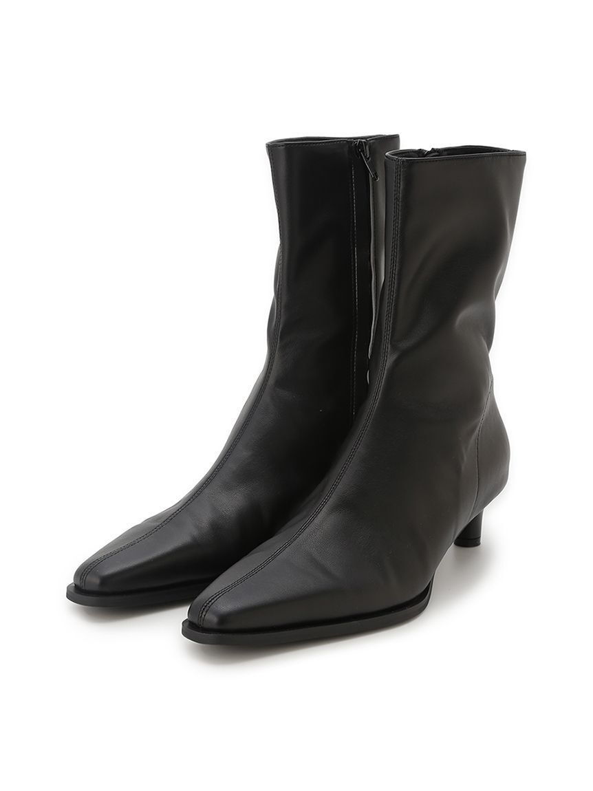 Mila Owen「キトゥンヒールショートブーツ」|ショートブーツ|BLK