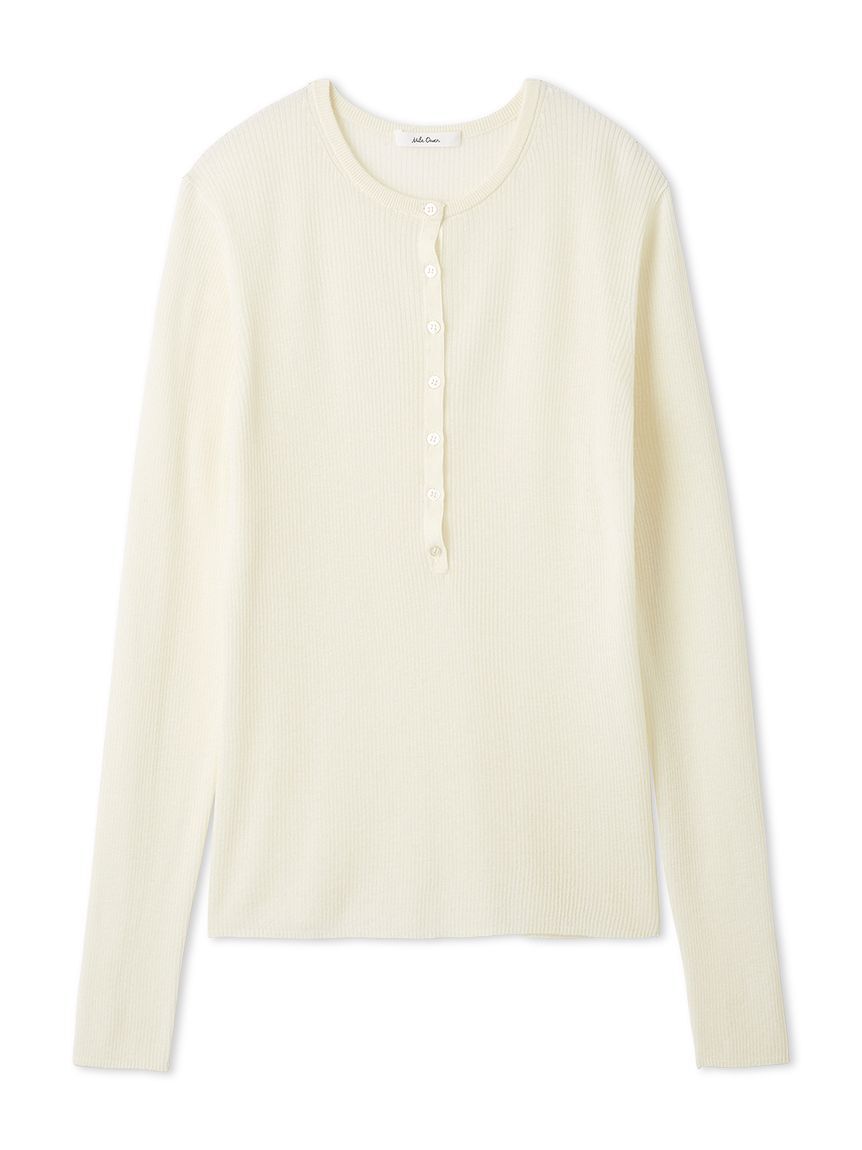 Mila Owen「ベロアヘンリーネックリブニット」|ニット・セーター|